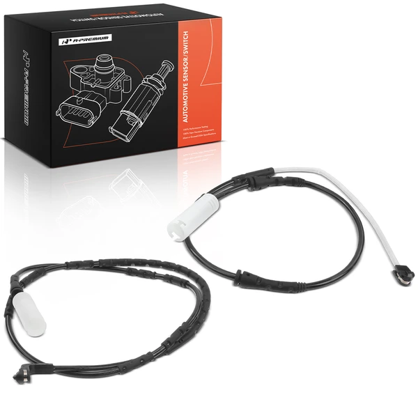 2 Pcs Front & Rear Disc Brake Pad Wear Sensor for 2010-2011 BMW 335d