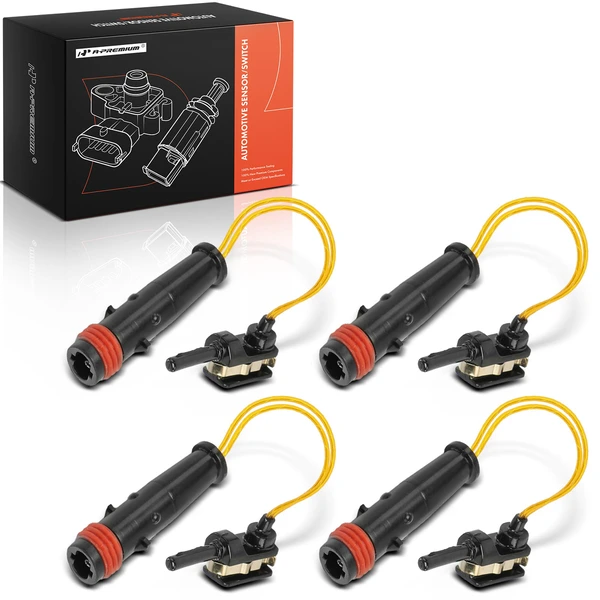 4 Pcs Front & Rear Brake Pad Wear Sensors for 2006-2009 Mercedes-Benz CLK350