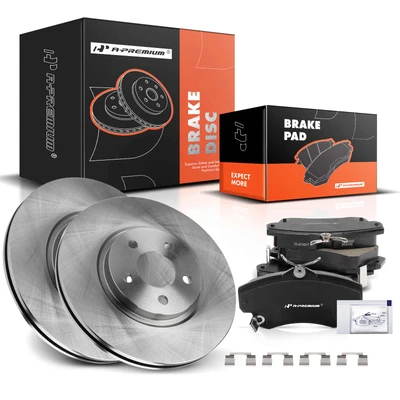 Front Disc Brake Rotors & Ceramic Brake Pads