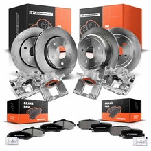 16 Pcs Front & Rear Disc Brake Rotors & Ceramic Brake Pads & Brake Calipers