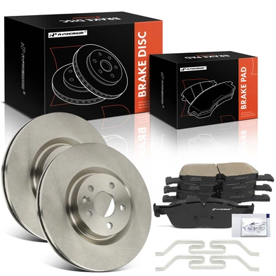 6 Pcs Front Disc Brake Rotors & Ceramic Brake Pads