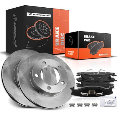 Front Disc Brake Rotors & Ceramic Brake Pads