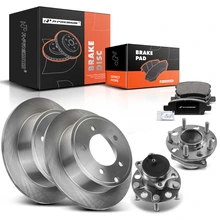 8 Pcs Rear Disc Brake Rotors & Ceramic Brake Pads & Hub Bearings