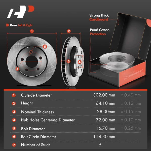 16-PC Brake Rotor + Brake Pad + Brake Caliper, Front & Rear, 1-Piston, A-Premium APBRPR1131