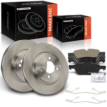 6 Pcs Front Disc Brake Rotors & Ceramic Brake Pads for 2002-2006 Mini Cooper