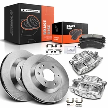 8 Pcs Front Brake Rotors & Pads + Brake Caliper