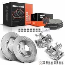 8 Pcs Rear Disc Brake Rotor & Brake Pads + Brake Caliper