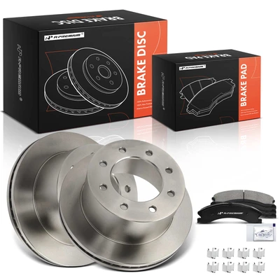 6 Pcs Rear Disc Brake Rotors & Ceramic Brake Pads