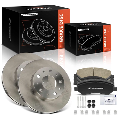 6 Pcs Front Disc Brake Rotors & Ceramic Brake Pads