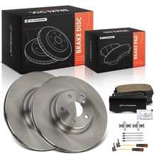 6 Pcs Front Disc Brake Rotors & Ceramic Brake Pads