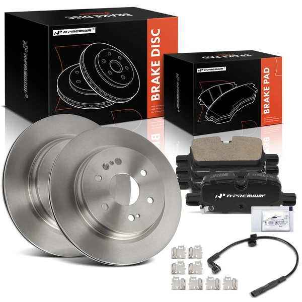 2021 2023 GMC Yukon Disc Brake Rotors and Ceramic Pads Kit, 6 Pcs, Rear Driver & Passenger, A-Premium, APBRPR1902
