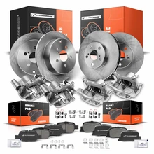 16 Pcs Front & Rear Disc Brake Rotors & Ceramic Brake Pads & Brake Calipers