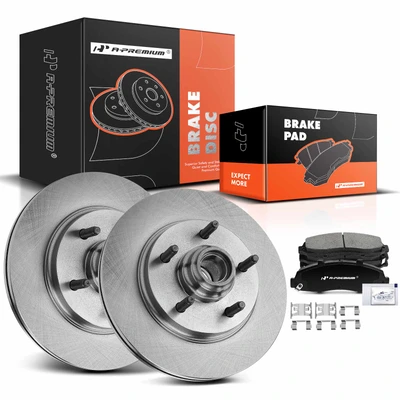 Front Disc Brake Rotors & Ceramic Brake Pads