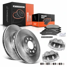 8 Pcs Front Disc Brake Rotors & Ceramic Brake Pads & Brake Calipers
