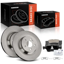 6 Pcs Rear Disc Brake Rotors & Ceramic Brake Pads