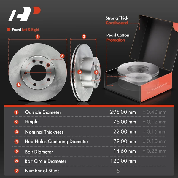 Disc Brake Rotors and Ceramic Pads Kit, 12 Pcs, Front & Rear, A-Premium, APBRPR513