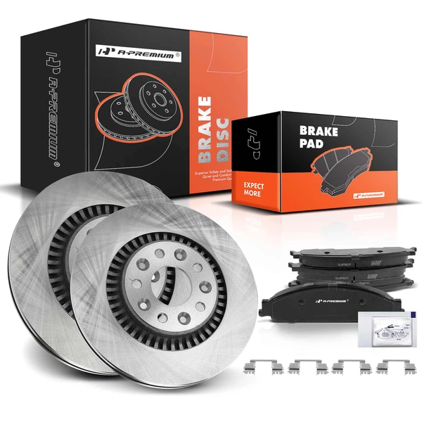 2005-2007 Mercury Montego Disc Brake Rotors and Ceramic Pads Kit, 6 Pcs, Front Driver & Passenger, A-Premium, APBRPR1219