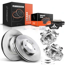 8 Pcs Front Disc Brake Rotors & Ceramic Brake Pads & Brake Calipers for 2005-2006 Ford Escape