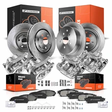 16 Pcs Front & Rear Disc Brake Rotors & Ceramic Brake Pads & Brake Calipers for 2010-2012 Lexus RX350