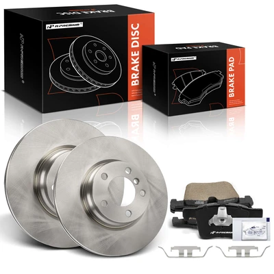 6 Pcs Front Disc Brake Rotors & Ceramic Brake Pads