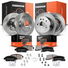 Front & Rear Disc Brake Rotors & Ceramic Brake Pads