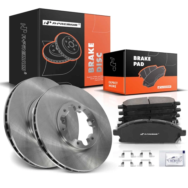 1997 INFINITI QX4 Disc Brake Rotors and Ceramic Pads Kit, 6 Pcs, Front Driver & Passenger, A-Premium, APBRPR845