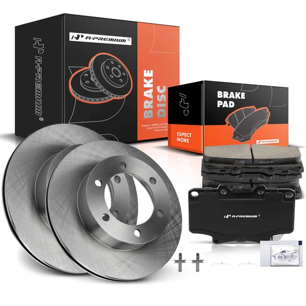 1996-2002 Toyota 4Runner Disc Brake Rotors and Ceramic Pads Kit, 6 Pcs, Front Driver & Passenger, A-Premium, APBRPR846