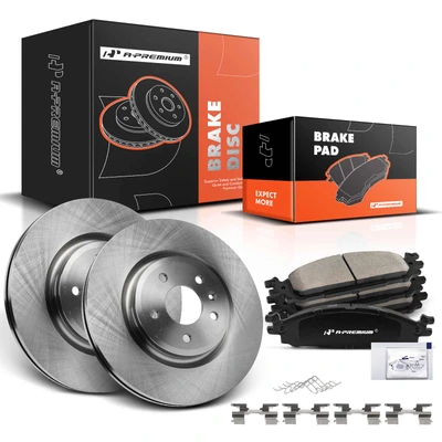 Front Disc Brake Rotors & Ceramic Brake Pads