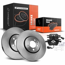 2000-2010 Volkswagen Beetle Disc Brake Rotors and Ceramic Pads Kit, 6 Pcs, Front Driver & Passenger, A-Premium, APBRPR1321