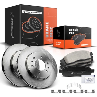 Front Disc Brake Rotors & Ceramic Brake Pads