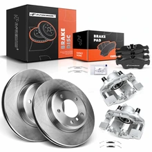 8 Pcs Front Disc Brake Rotors & Ceramic Brake Pads & Brake Calipers