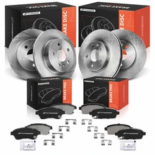 2011-2015 Chevrolet Cruze Disc Brake Rotors & Brake Pads, 12 Pcs, Front & Rear Driver & Passenger, A-Premium, APBRPR2204PG