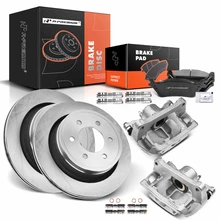 8 Pcs Rear Disc Brake Rotors & Ceramic Brake Pads & Brake Calipers