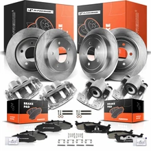 16 Pcs Front & Rear Disc Brake Rotors & Ceramic Brake Pads & Brake Calipers