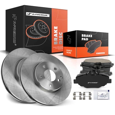 Disc Brake Rotors and Ceramic Pads Kit, 6 Pcs, Front Driver & Passenger, A-Premium, APBRPR1303