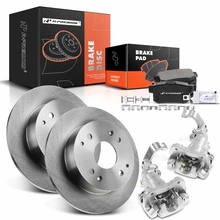 8 Pcs Rear Disc Brake Rotors & Ceramic Brake Pads & Brake Calipers for 1998-2002 Honda Accord