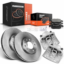 8 Pcs Front Disc Brake Rotors & Ceramic Brake Pads & Brake Calipers