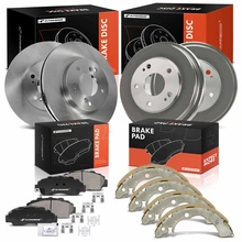1997-2001 Honda CR-V Brake Rotors and Brake Pads Kit, 12 Pcs, Front & Rear, A-Premium, APBRPR1940