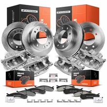 16 Pcs Front & Rear Disc Brake Rotors & Ceramic Brake Pads & Brake Calipers