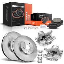 8 Pcs Front Disc Brake Rotors & Ceramic Brake Pads & Brake Calipers