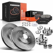 8 Pcs Rear Disc Brake Rotors & Ceramic Brake Pads & Hub Bearings