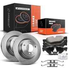 2006-2011 BMW 323i Disc Brake Rotors and Ceramic Pads Kit, 6 Pcs, Rear Driver & Passenger, A-Premium, APBRPR1249