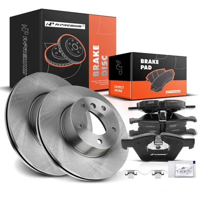 Front Disc Brake Rotors & Ceramic Brake Pads