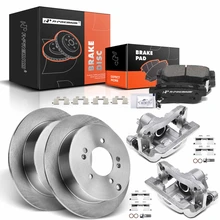 8 Pcs Rear Disc Brake Rotors & Ceramic Brake Pads & Brake Calipers