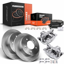 8 Pcs Rear Disc Brake Rotors & Ceramic Brake Pads & Brake Calipers