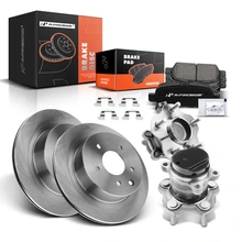 8 Pcs Rear Disc Brake Rotors & Ceramic Brake Pads & Hub Bearings for Nissan Rogue Sport 2017-2019