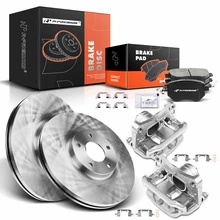 8 Pcs Front Disc Brake Rotors & Ceramic Brake Pads & Brake Calipers
