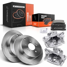 8 Pcs Rear Disc Brake Rotors & Ceramic Brake Pads & Brake Calipers