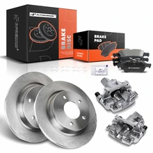 8 Pcs Rear Disc Brake Rotors & Ceramic Brake Pads & Brake Calipers