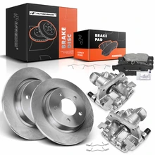 8 Pcs Rear Disc Brake Rotors & Ceramic Brake Pads & Brake Calipers for 2009-2013 Mazda 3